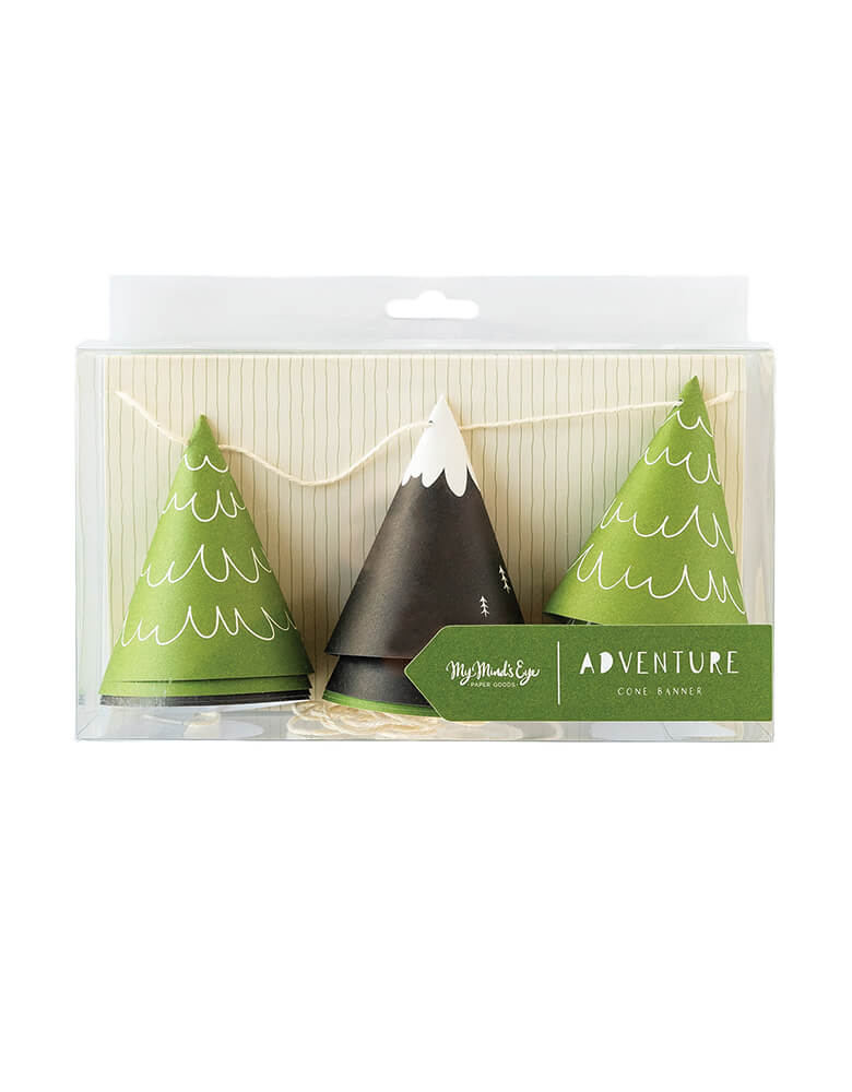 Adventure Mountain and Tree Cone Banner