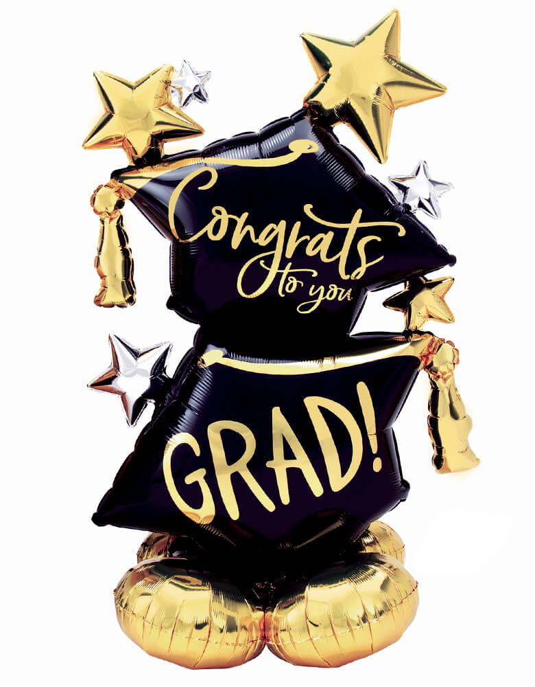 Anagram Balloons - 4225 Airloonz Congrats To You Grad Foil Mylar Balloon. Accent your graduation party with this giant foil mylar balloon! This Congrats to You Grad AirLoonz balloon stands 51" high when fully inflated and is designed to be inflated with air only. 