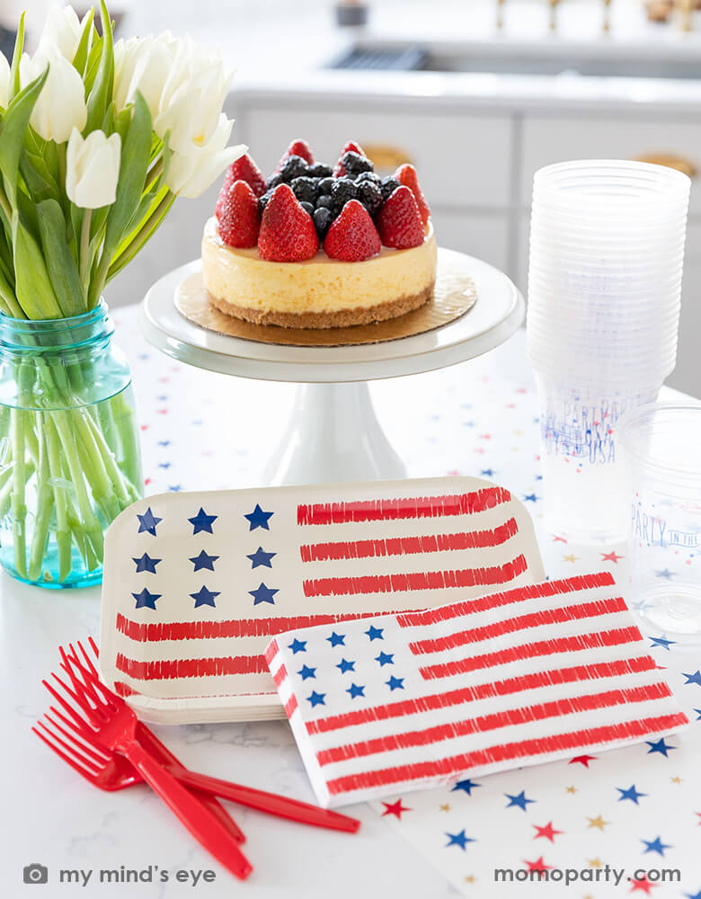 American Flag Paper Guest Towel Napkins (Set of 24)