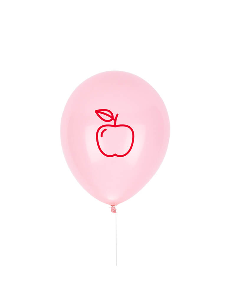StudioPep - Back to school latex balloon - Apple Latex Balloon. Add this unique 11 inches pink latex balloon printed with red apple icon latex balloon to your first day of school celebration!
