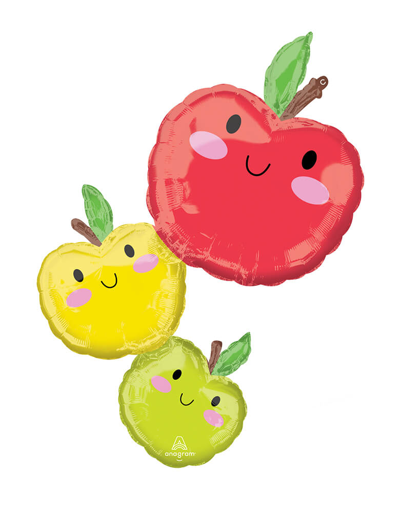 Anagram Balloons - 43146 Apple Stacker SuperShape™ P35. Accent your 37 inches fruit-themed party or back to school celebration with this adorable apple stacker foil mylar balloon. 
