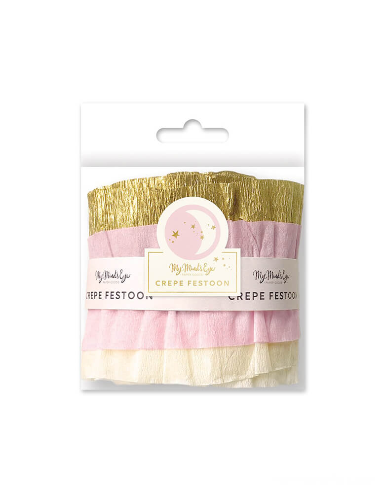 Baby Pink/Cream/Gold Crepe Festoon