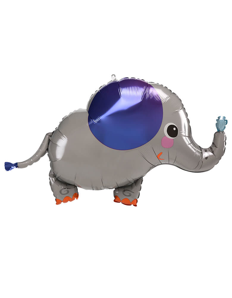 Anagram Balloons - 41249 Elephant super shape balloon. 34inch Baby Elephant Foil Mylar Balloon. This adorable baby elephant shape foil mylar balloon is perfect for your little one's safari or zoo themed celebration! It's also a perfect addition to a baby boy shower! 