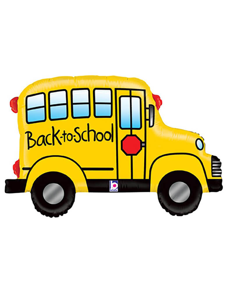 Betallic Balloon- 32 inches Back To School School Bus Foil Balloon. Accent your back to school themed party with this 32" large unique shape Back To School Bus foil mylar balloon. The perfect balloon for your back to school party, this 32" Betallic party balloon is great for setting the scene!