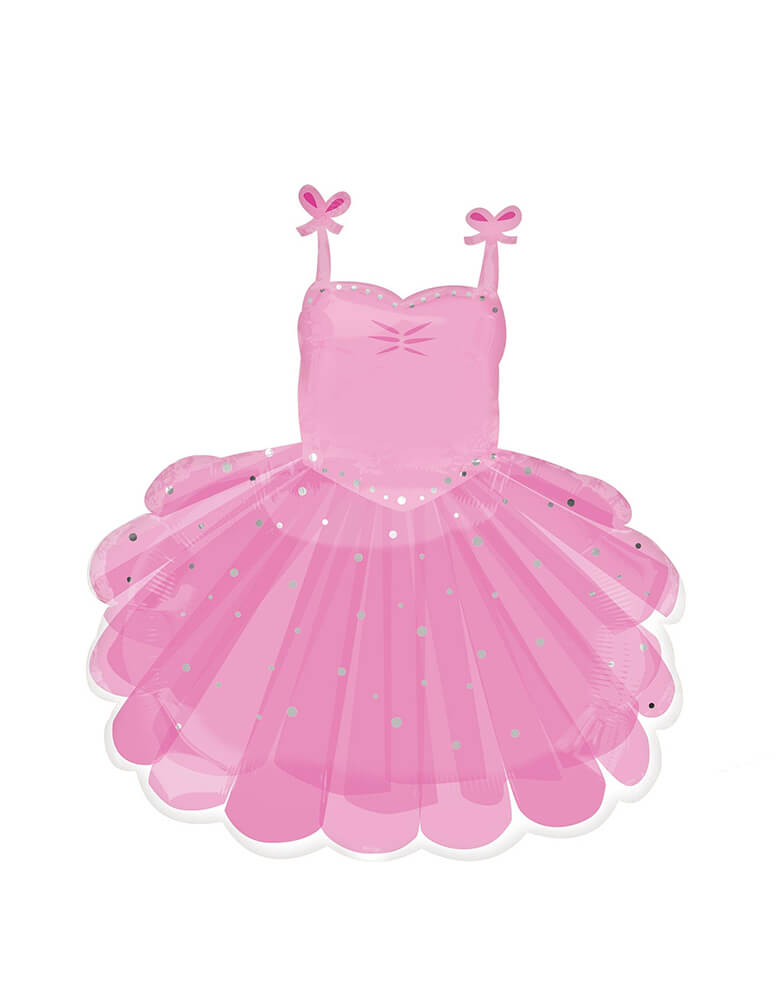Anagram Balloons - Ballerina Tutu 28″ Balloon. Accent your ballerina themed party with this adorable 28 inches pink ballerina tutu shaped foil mylar balloon.