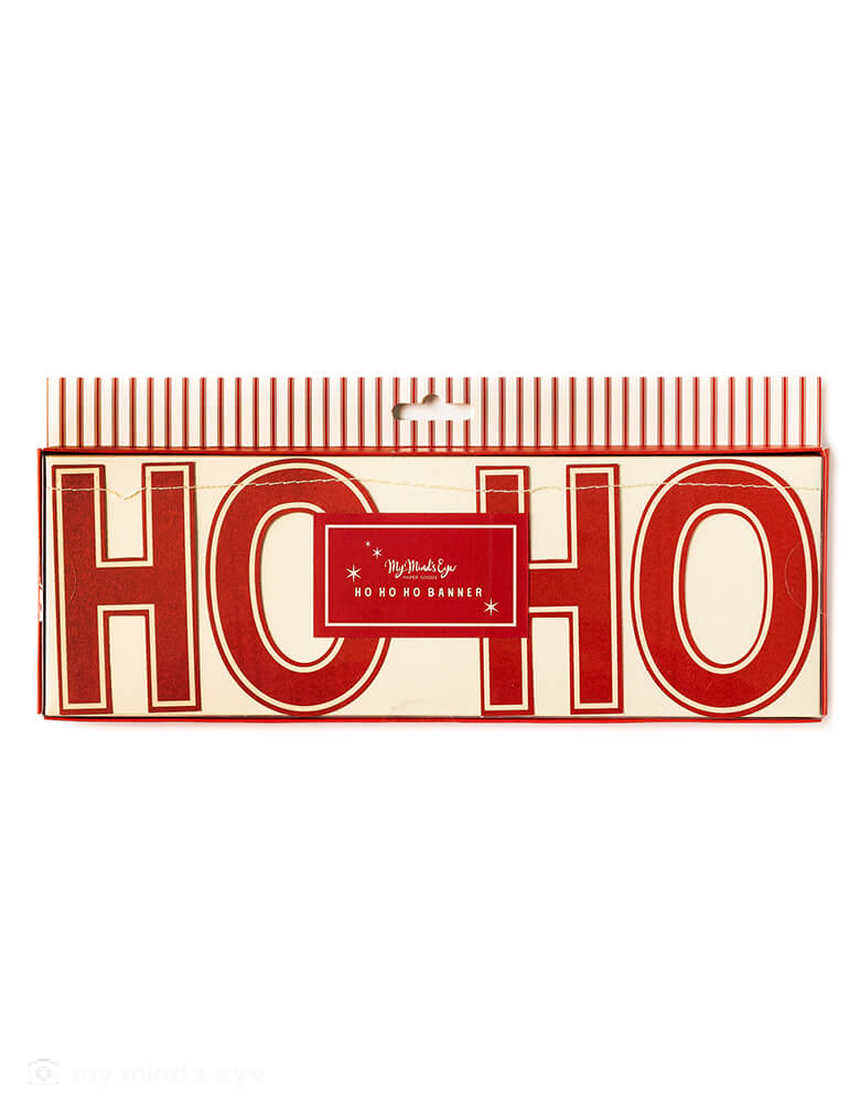 My Mind's Eye - BEC804 Believe Ho Ho Ho Banner. 9 Banner pieces to complete the phrase "HO HO HO HO". Decorate for the Ho Ho Holidays this Christmas season with this jolly Santa Claus banner! 