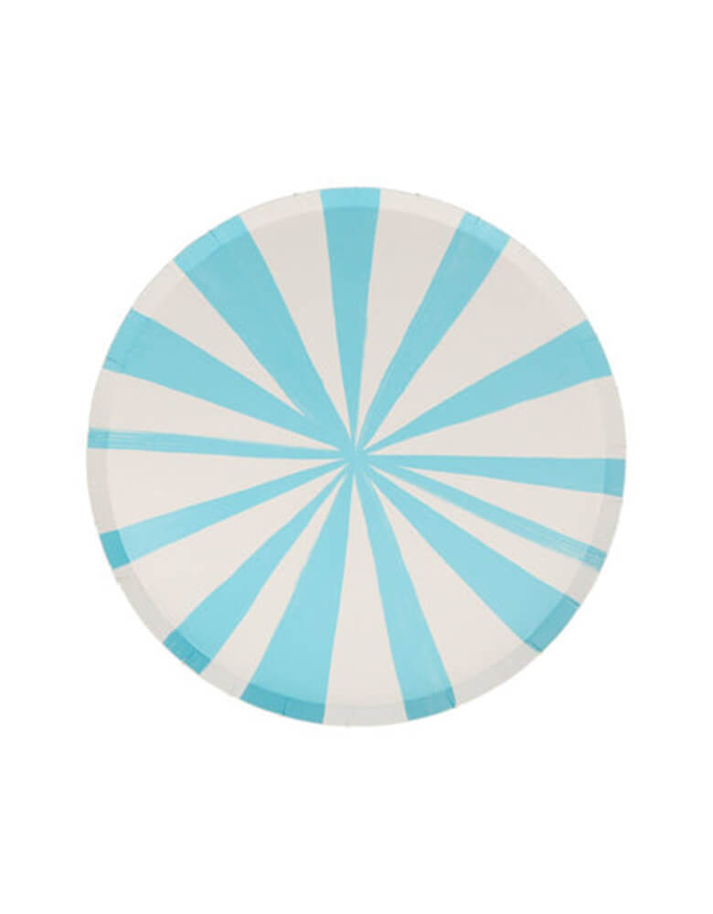 Blue Stripe Side Plates by Meri Meri. These sensational round side plates featuring blue and white striped design. Stripes are a delightful way to add lots of color and style to any party table.