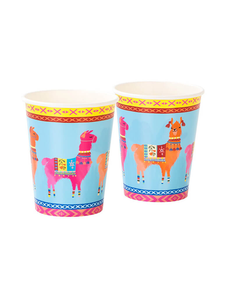 Talking Tables Boho Llama Cups Front and Back