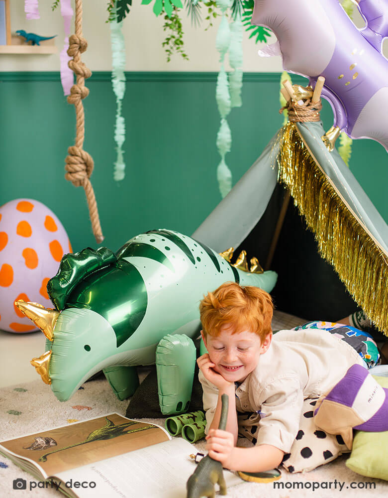 Triceratops Standing Foil Balloon