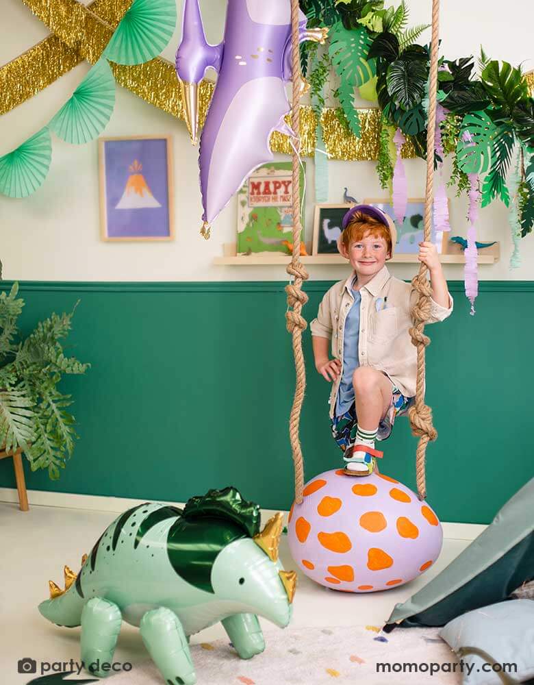 Triceratops Standing Foil Balloon