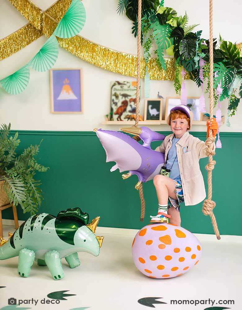 Triceratops Standing Foil Balloon