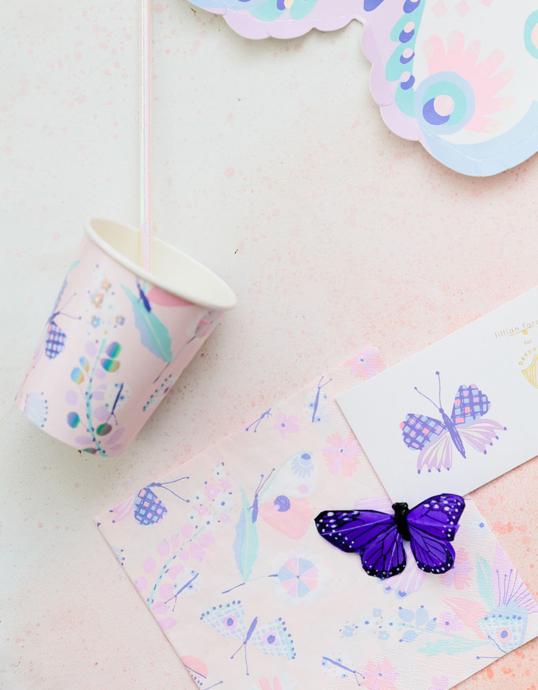 Daydream Society_ Flutter Butterfly Napkins_Kids Butterfly Party_Fairy Party Ideas