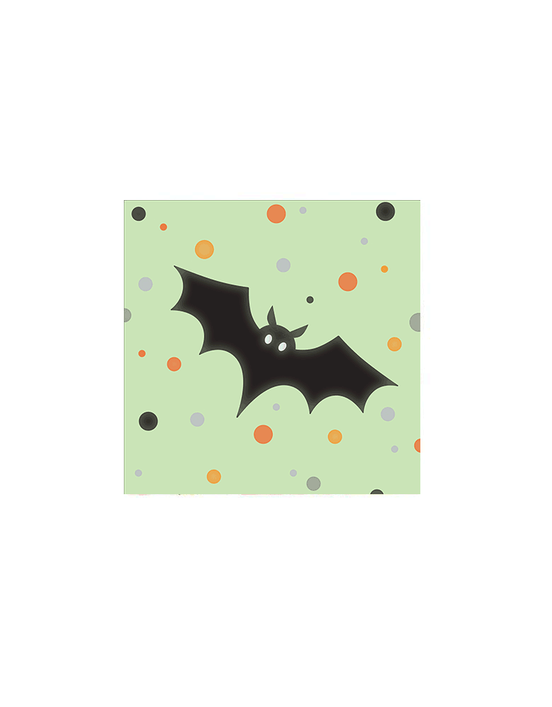 CR Gibson Signature - Batty Night Glow In The Dark Small Napkins. These bat napkins that feature glow-in-the-dark ink are simply boo-tactic! "Charge" them in sunlight for maximum glow and add a touch a fun to your Halloween table! 