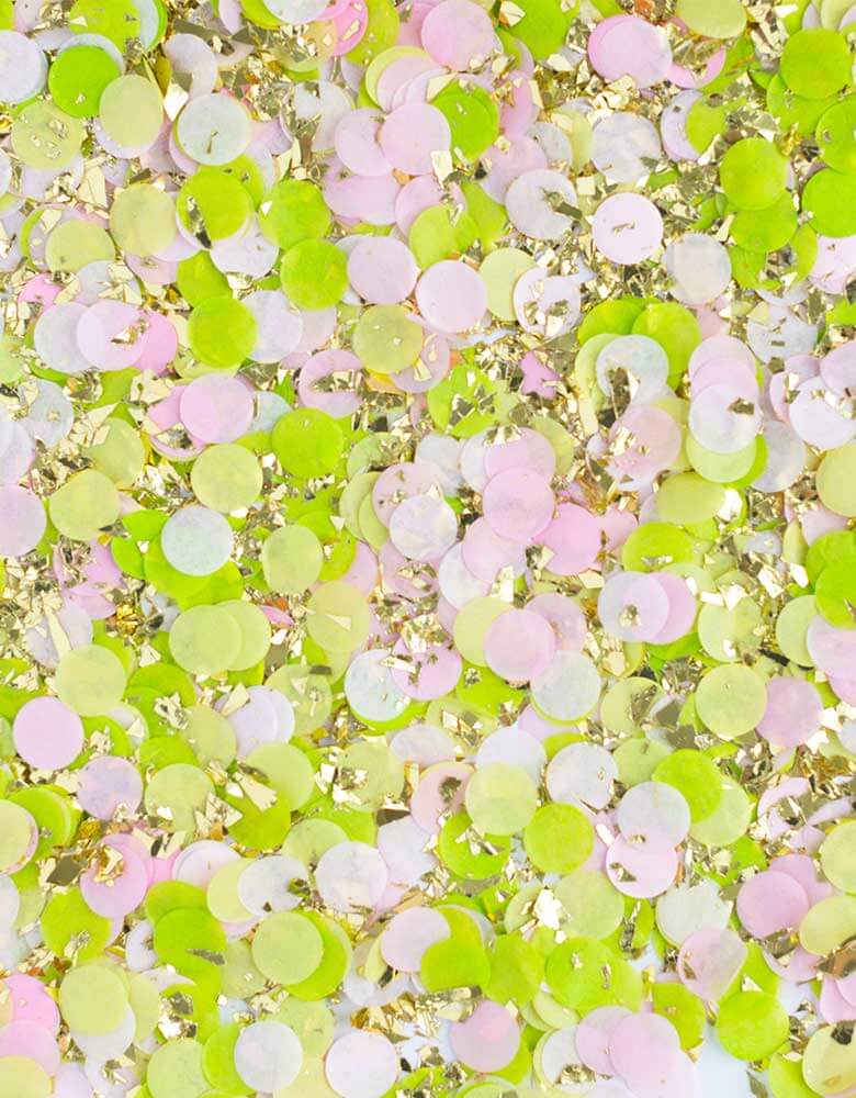 Sudiopep Cactus Artisan Confetti Colors of pink, light pink, lime green, pistachio and gold shred