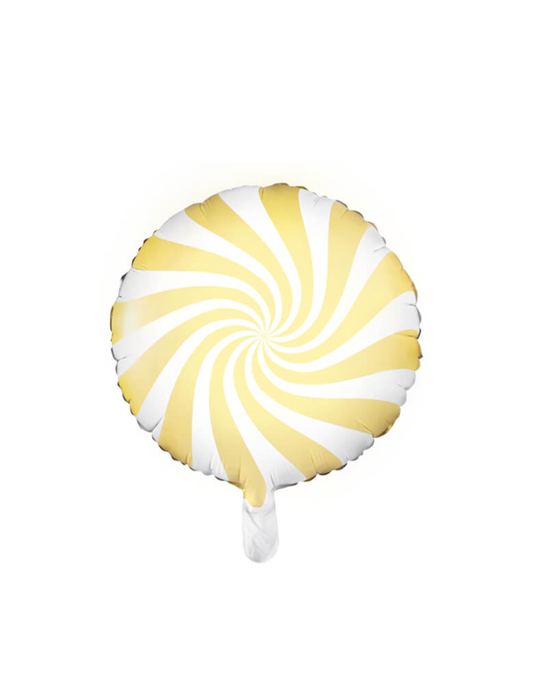Party Deco 18" Yellow Candy Foil Balloon