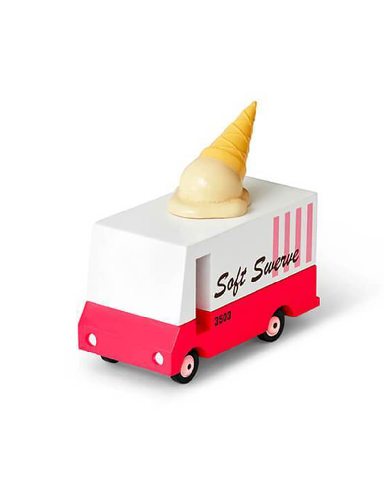 Ice Cream Van of Candy vans Collections, Designed by Candylab Toys. it was built with solid beech wood, water-based paint and clear urethane coat. We popped a melty top, added a bright pink base, sprinkled a pun, and voila! Iconic toy made. Modern wooden vehicle car toys and collection for kid and adults