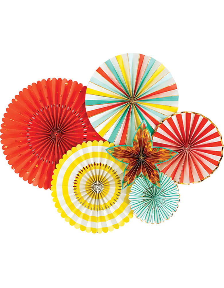 Carnival Party Fans (Set of 6)