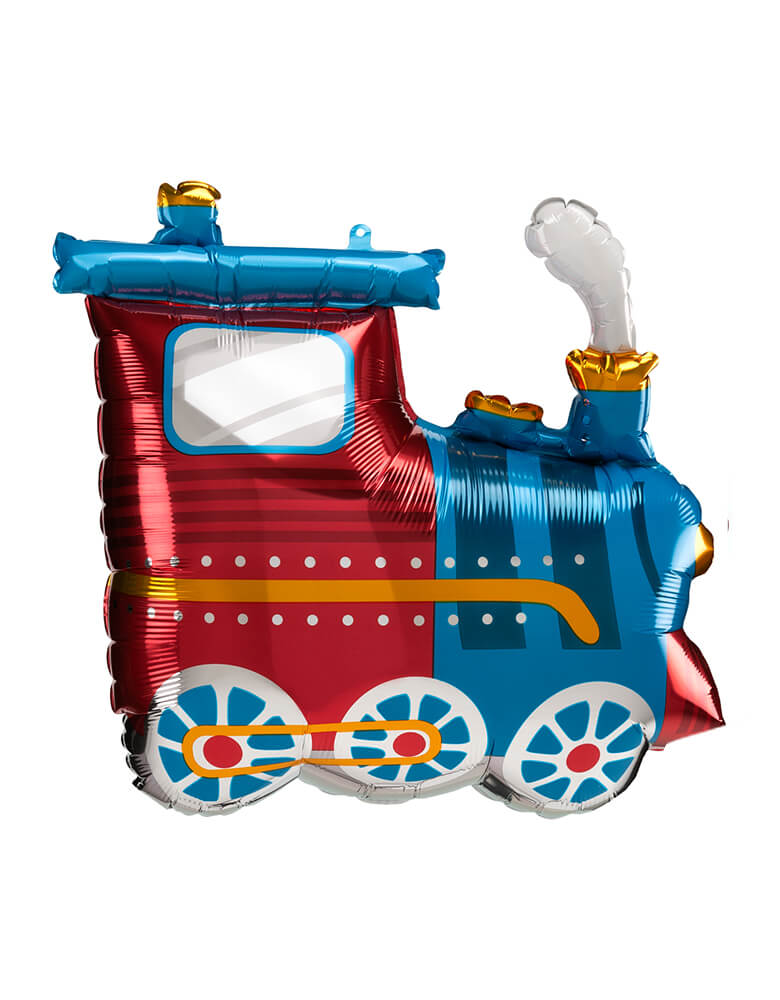 Anagram Balloons - 41234 Choo Choo Train Foil Balloon. 41234 Choo Choo Train SuperShape™ P35. Accent your train themed party with this 25" large unique shape Choo Choo Train foil mylar balloon. The perfect balloon for your train party, vehicle themed party