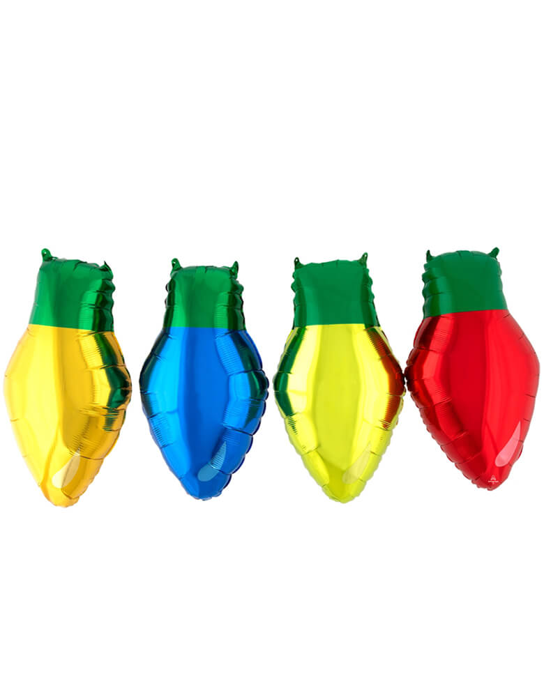 Anagram Balloons Christmas Light Bulb Decorator Foil Balloon Kit