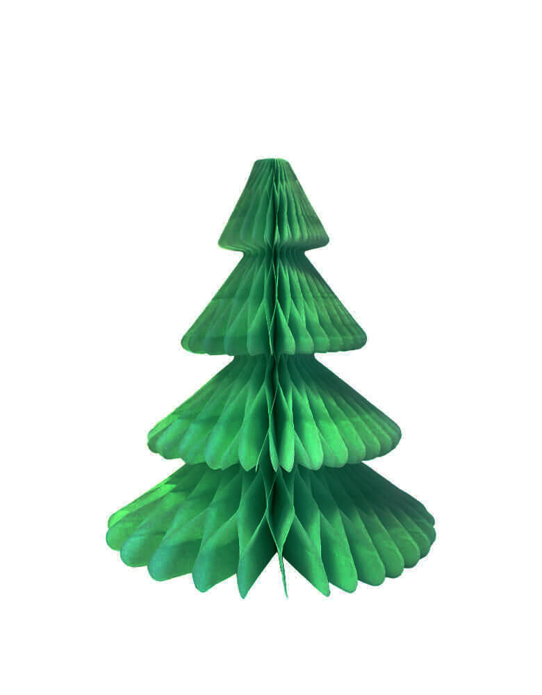 Devra Party Honeycomb Paper Christmas Tree decoration in Light green color, 12 inch, Made in the USA with high quality tissue paper. This tissue paper tree will look so adorable for either your Holiday decoration at home or your Christmas event, use it as room decor, table centerpiece, or put them on top of the mantel. Delight your cozy pastel holiday with modern unique designed paper tree. Sold by Momo party store provided modern party supplies, boutique party supplies, chic holiday party supplies