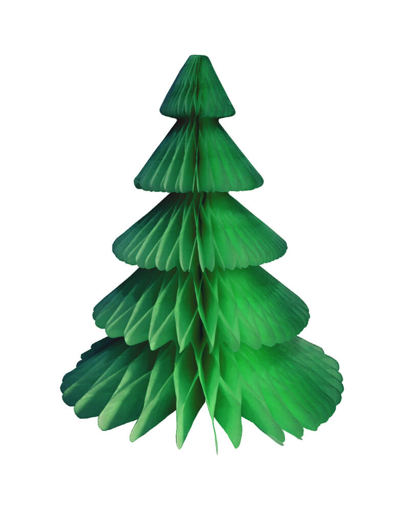 Devra Party Honeycomb Paper Christmas Tree decoration in Light green color, 17 inch, Made in the USA with high quality tissue paper. This tissue paper tree will look so adorable for either your Holiday decoration at home or your Christmas event, use it as room decor, table centerpiece, or put them on top of the mantel. Delight your cozy pastel holiday with modern unique designed paper tree. Sold by Momo party store provided modern party supplies, boutique party supplies, chic holiday party supplies