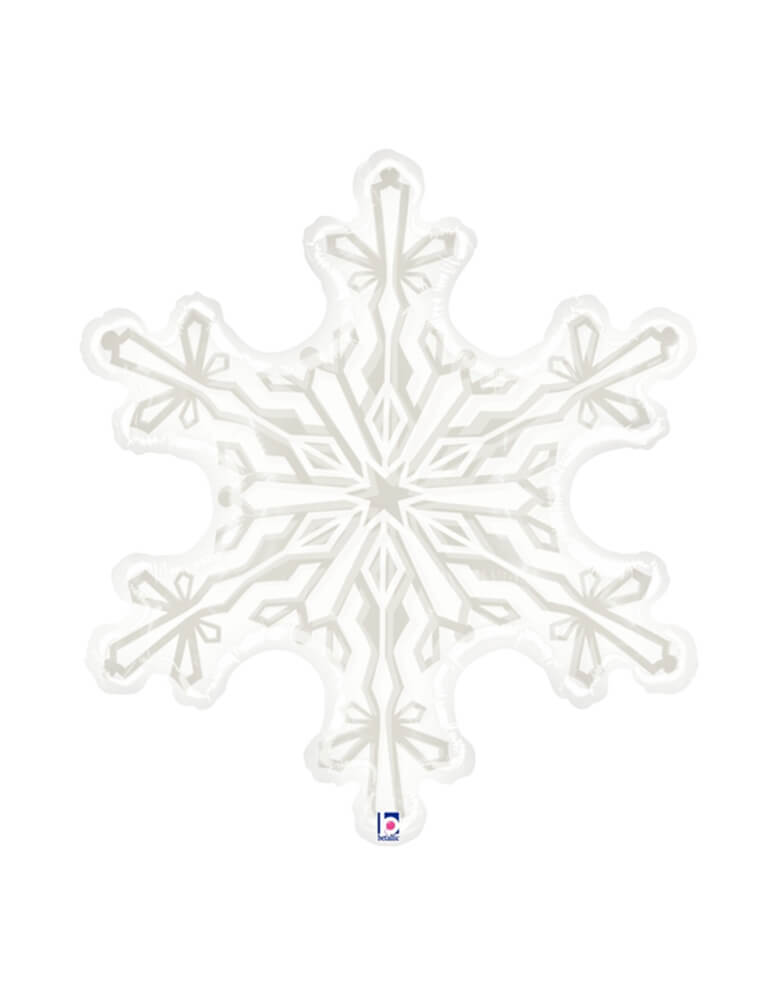 Snowflake Clear Shaped Balloon by Betallic Balloons