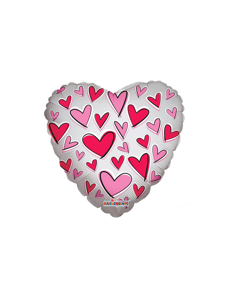 Decorative Love 18″ Clear View Balloon. Add this unique heart pattern clear non-foil balloon for your Valentine's Day celebration!