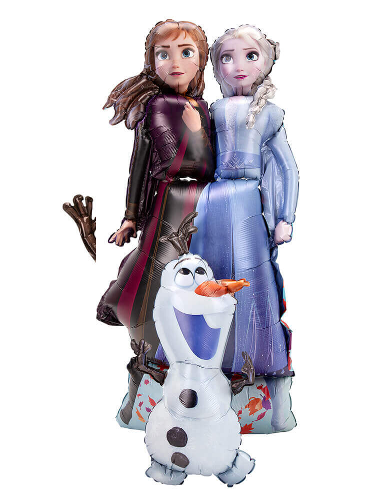 Anagram balloon - 40392 Frozen 2 Elas Anna Olaf AirWalkers Foil Balloon.  58" Disney Frozen 2 Ana Elsa Olaf Airwalker Foil Balloon for a Frozen themed birthday party