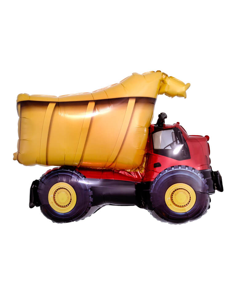 Anagram balloons 32'-Dump Truck-Foil-Mylar-Balloon. Decorate the construction-themed party you're throwing for your little trucker with this awesome 32" dump truck mylar balloon for Dig in party, Construction truck birthday party