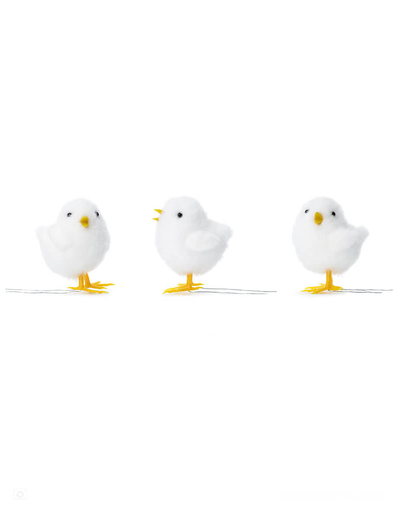 Momo Party's 2.75" Easter Chicks Decorations by Party Deco, set of 9.