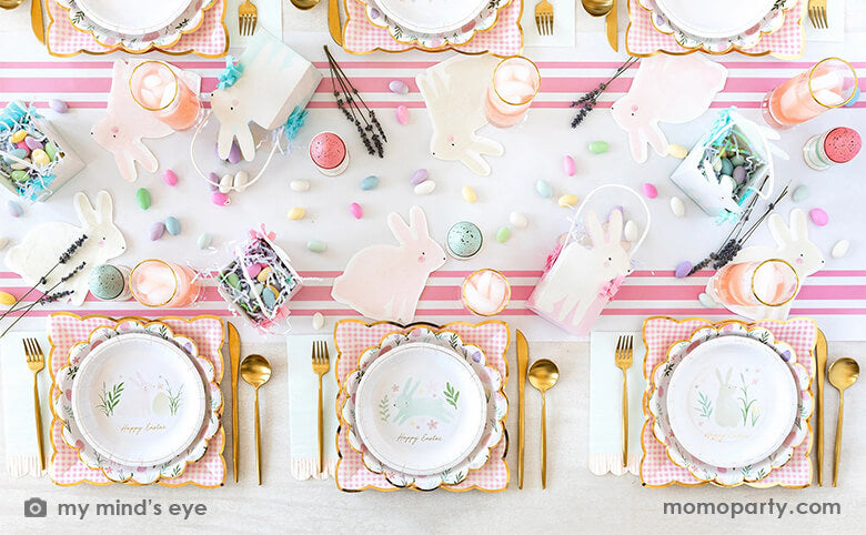 Pink Striped Table Runner