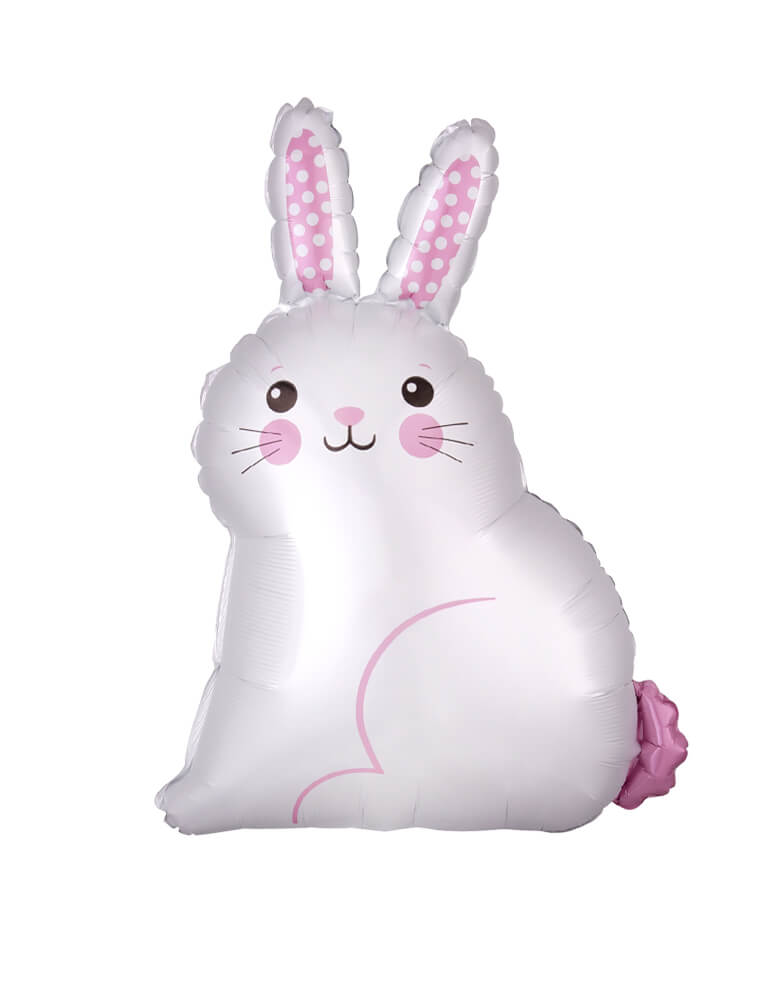 Anagram balloon - 22inch White Easter Bunny Satin Balloon. Hop into the holiday spirit with this bunny balloon. The Easter Bunny Balloon is shaped to resemble a rabbit sitting down. The inside of its ears is decorated with polka dots. 