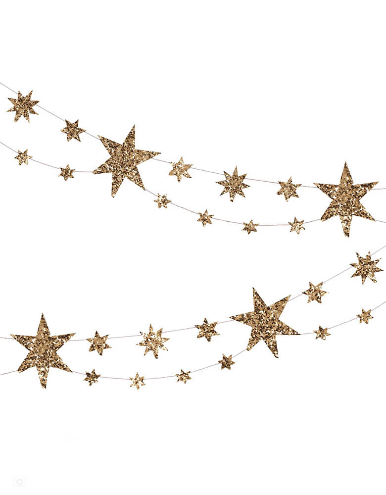 Eco Glitter Stars Garland