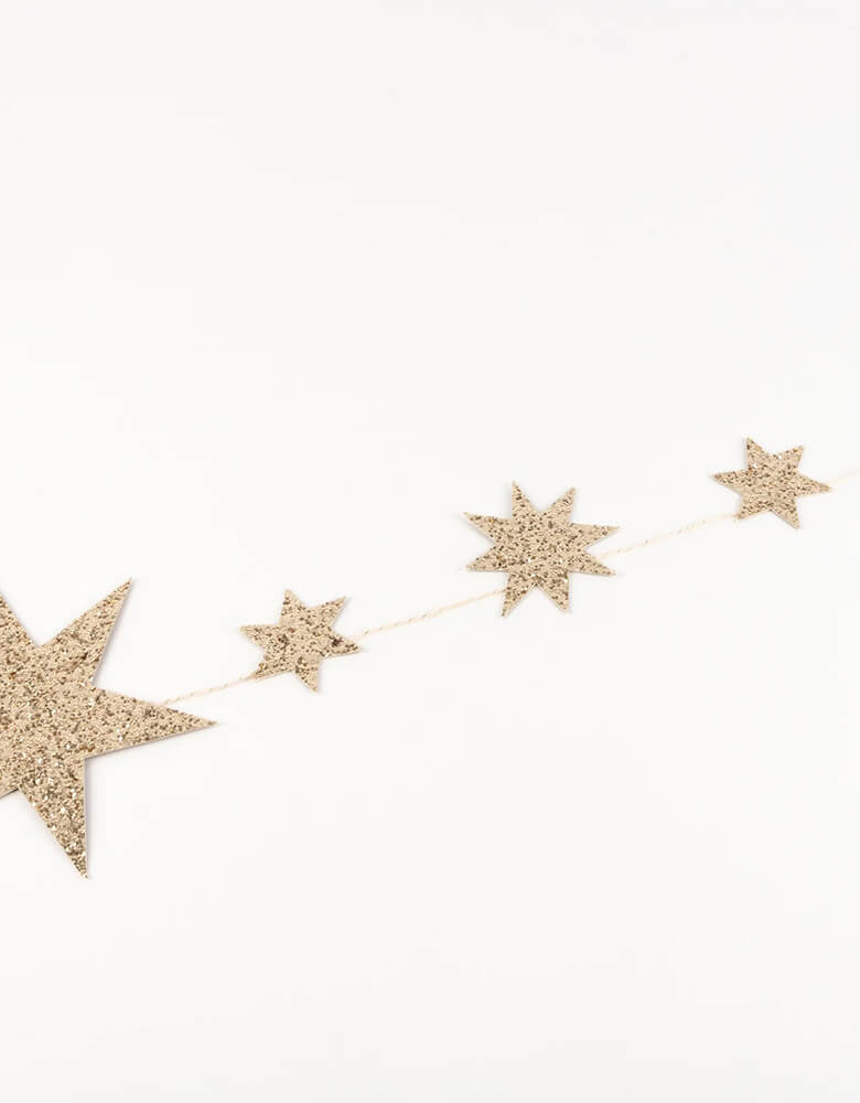 Eco Glitter Stars Garland