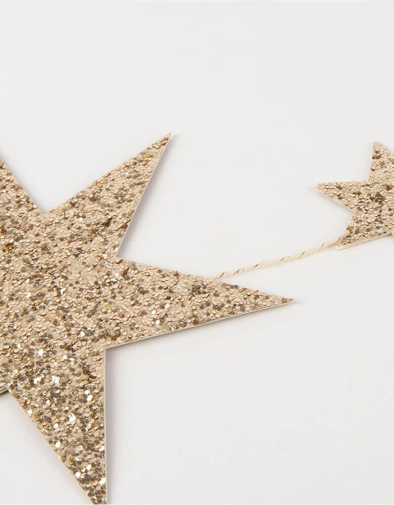 Eco Glitter Stars Garland
