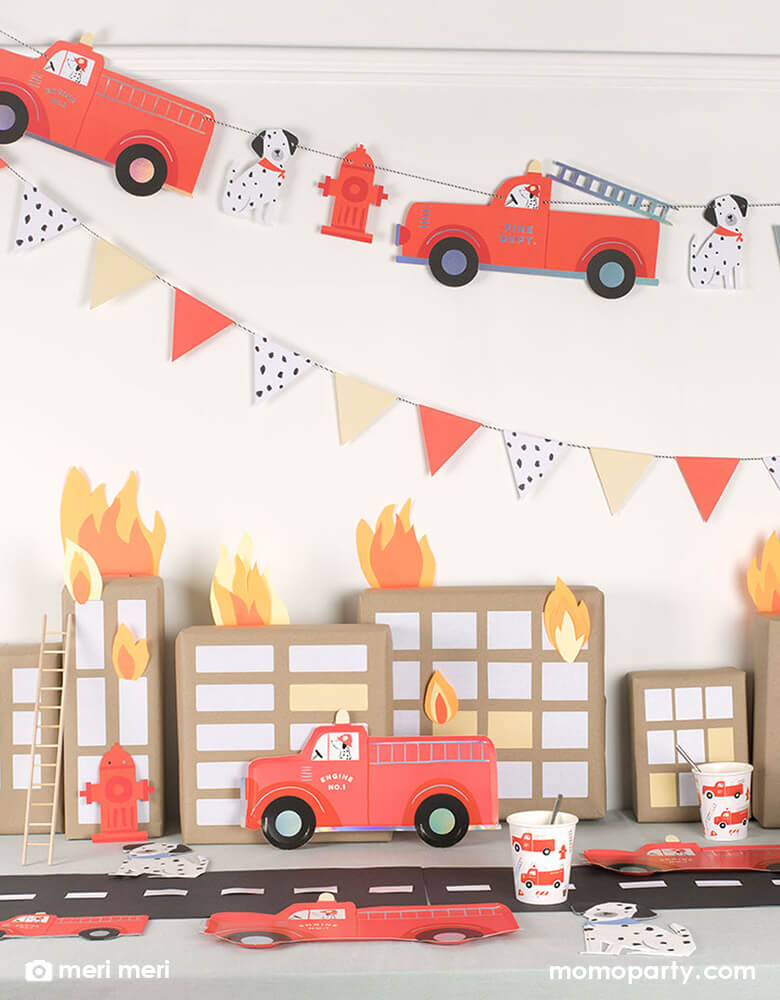 Fire Truck Plates (Set of 8)