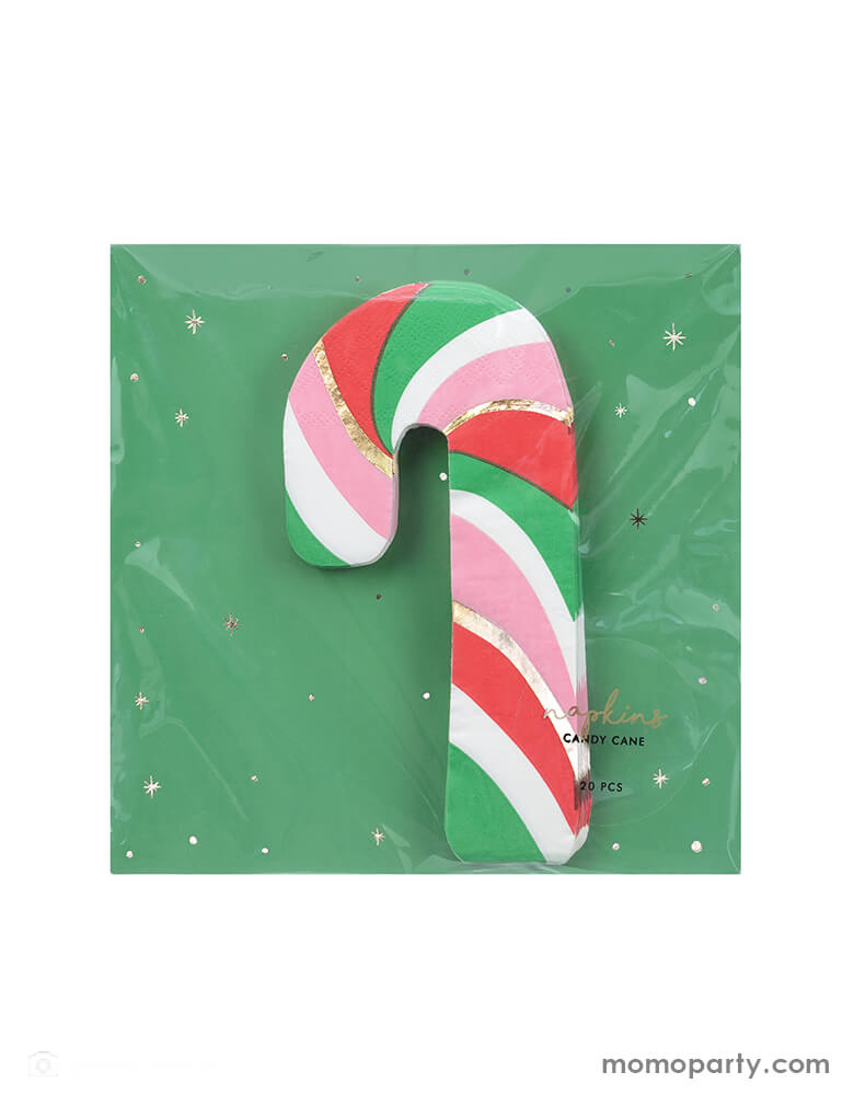 Festive Candy Cane Napkins (Set of 20)