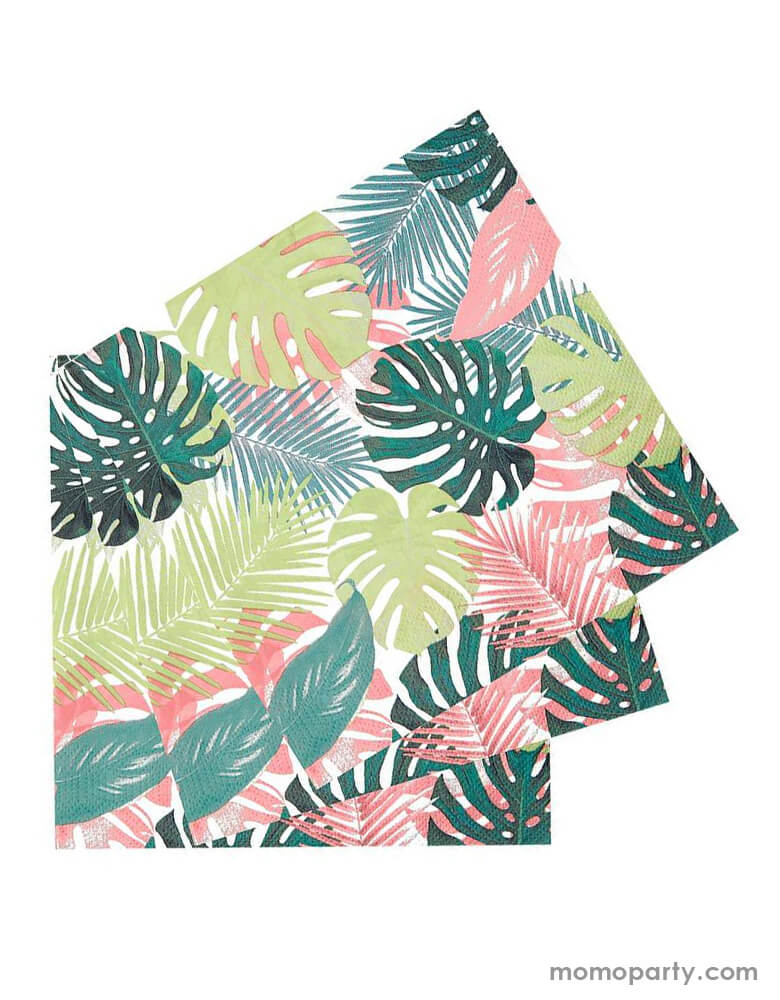 Fiesta Pink Palm Napkins (Set of 20)