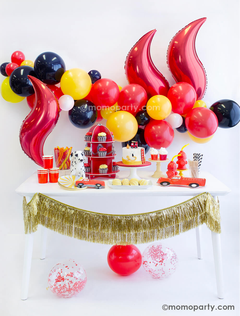Red Curve 36” Foil Balloon