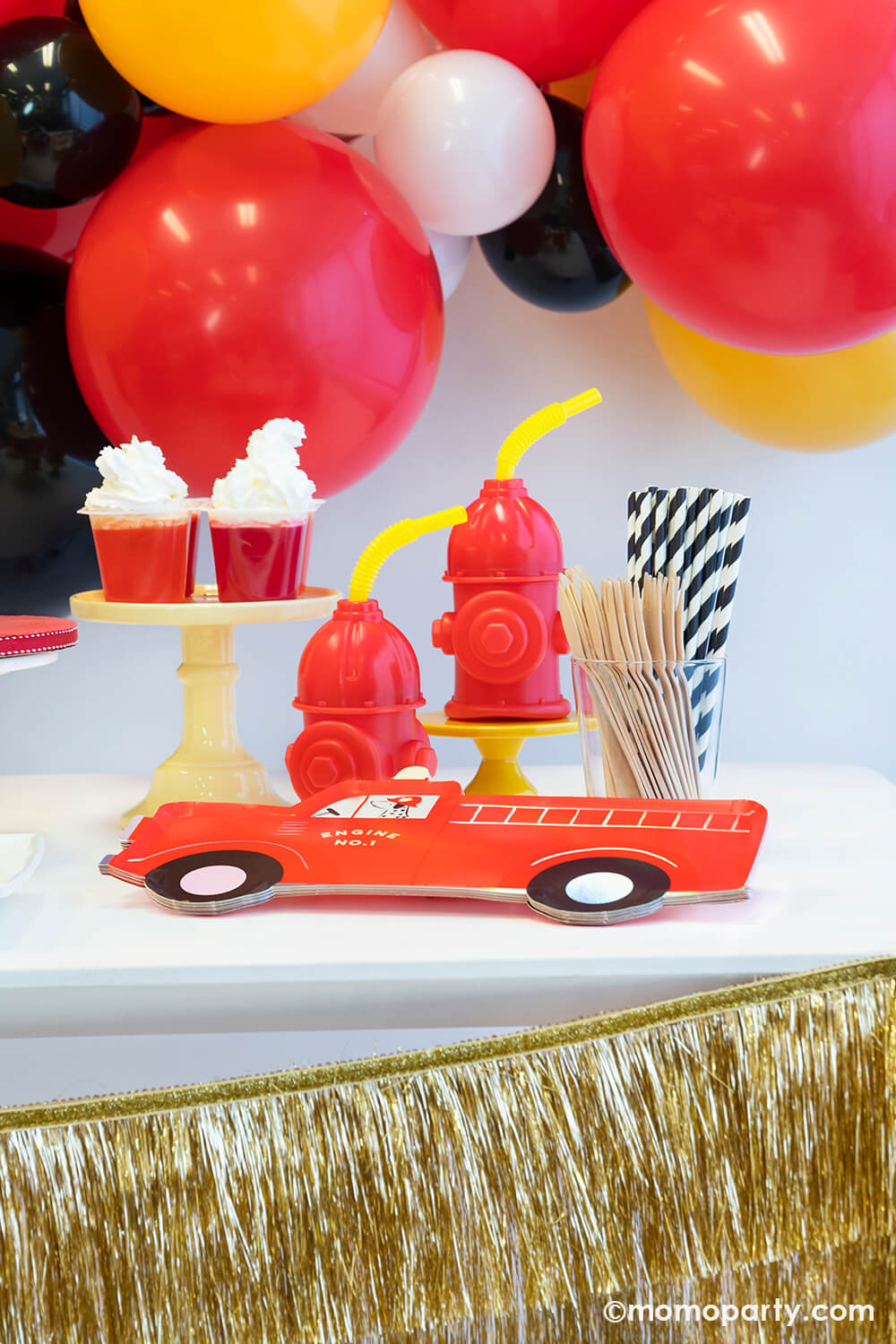 Fire Truck Plates (Set of 8)