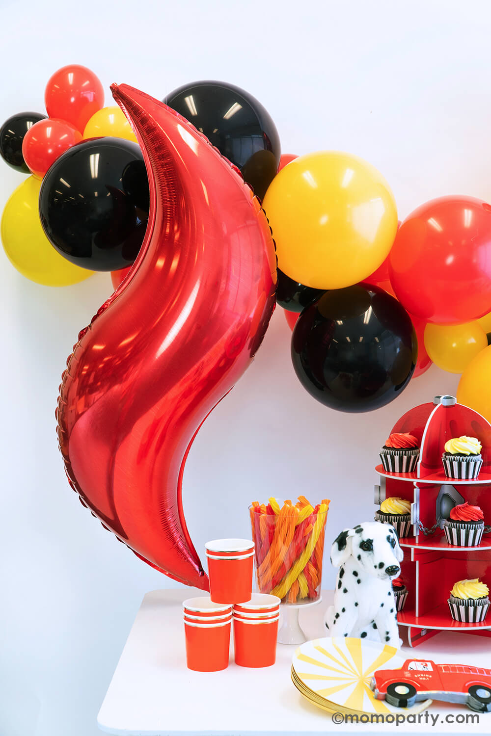 Red Curve 36” Foil Balloon