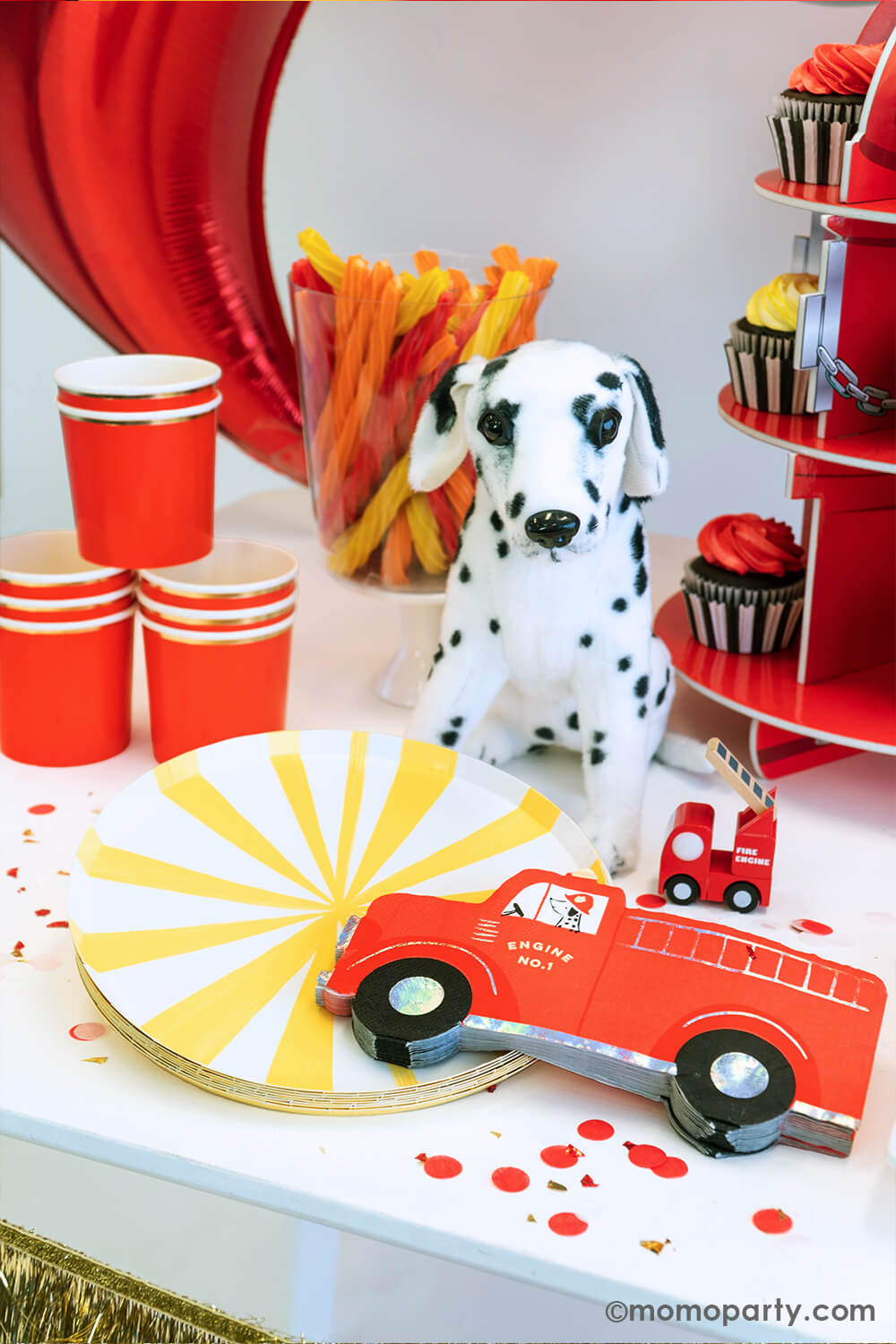 Fire Truck Napkins (Set of 16)