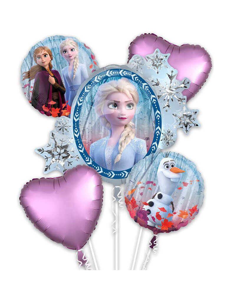 Frozen 2 Foil Balloon Bouquet with Elsa Ana and Olaf