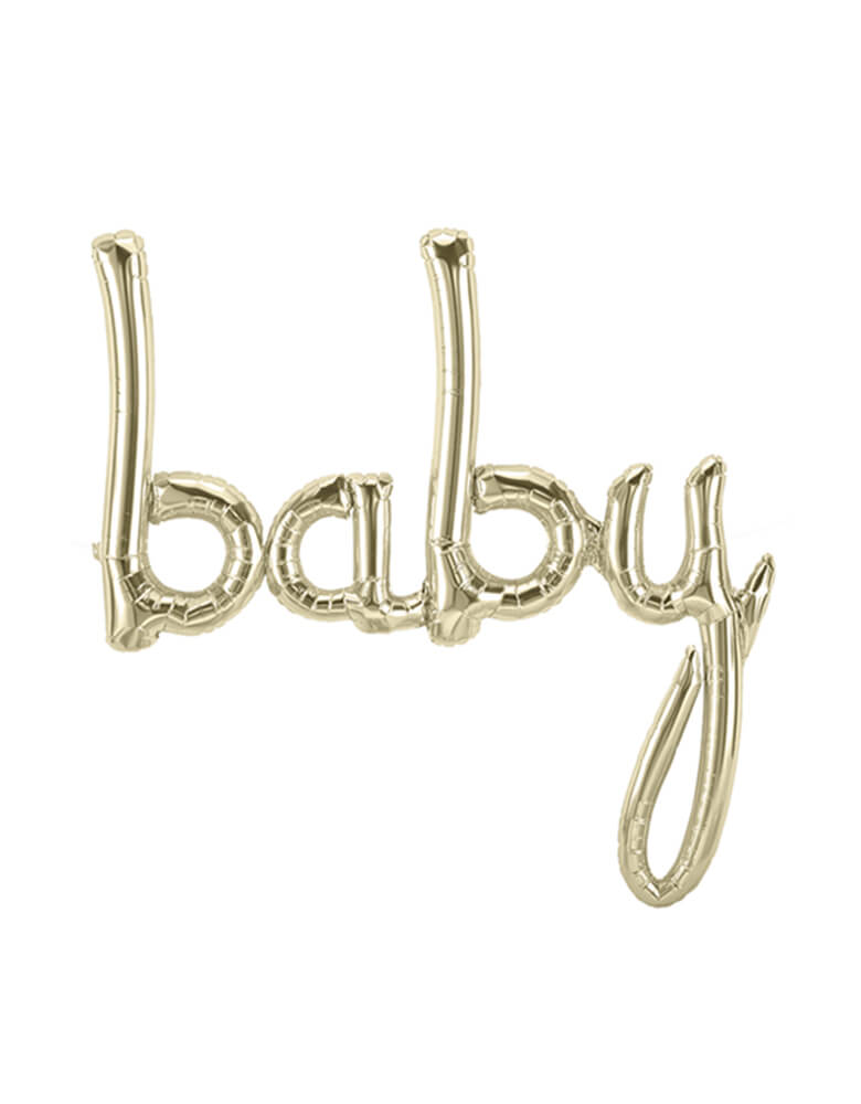 Northstar 34" White Gold Baby Script Foil Balloon for Baby shower