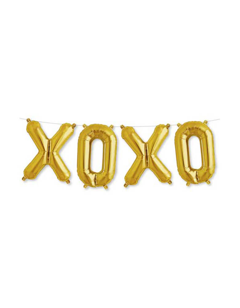 Northstar 16" XOXO Gold Foil Mylar Letter Ballon Set