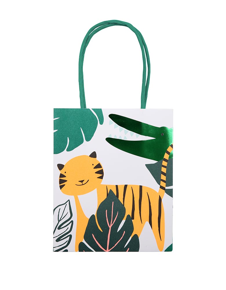 Meri Meri Get Wild Party Bags with Tiger and Alligator design