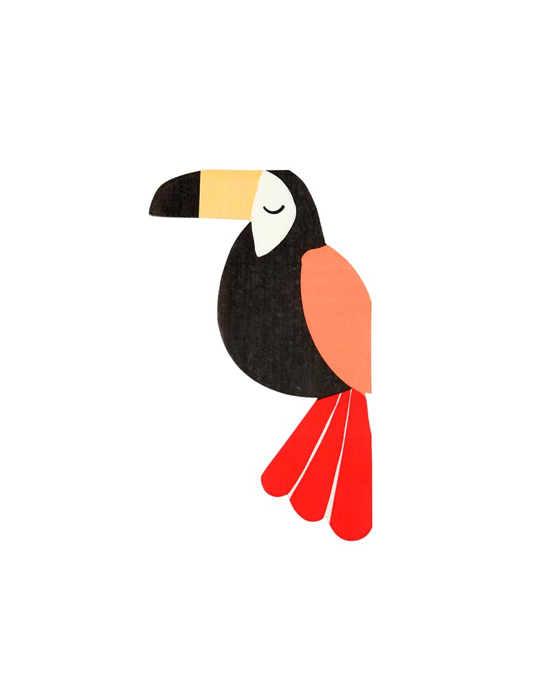 Toucan designed bird and animal paper napkin