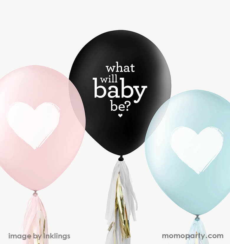 Gender Reveal Trio Balloon Mix (Set of 12)