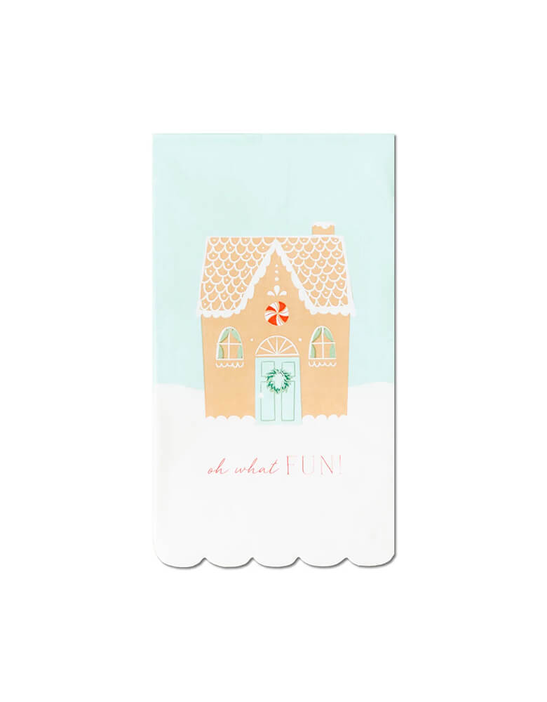 Gingerbread Scalloped Guest Napkins (Set of 24)