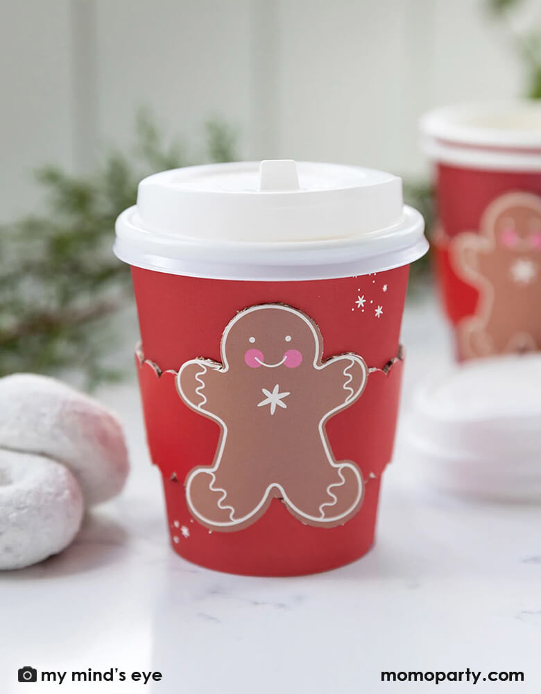 Gingerbread Man Cozy To-go Cups (Set of 8)